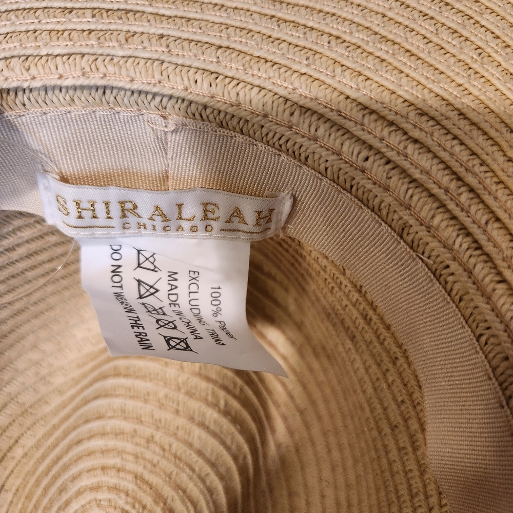 New York & Company Tan Floppy Wide-Brimmed Hat with Frayed Edges - Picture 5 of 5